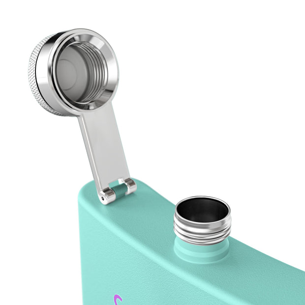 (6 OZ) RETRO STAINLESS STEEL HIP FLASK - FOR VAN LIFERS