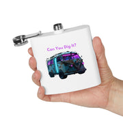 (6 OZ) RETRO STAINLESS STEEL HIP FLASK - FOR VAN LIFERS