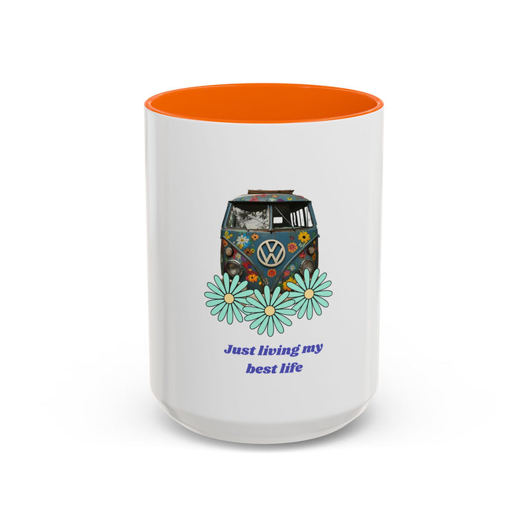 BOHEMIAN COFFEE MUG "JUST LIVING MY BEST LIFE" FOR VAN LIFE ADVENTURERS - NickAlly