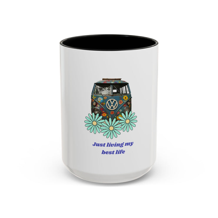 BOHEMIAN COFFEE MUG "JUST LIVING MY BEST LIFE" FOR VAN LIFE ADVENTURERS - NickAlly