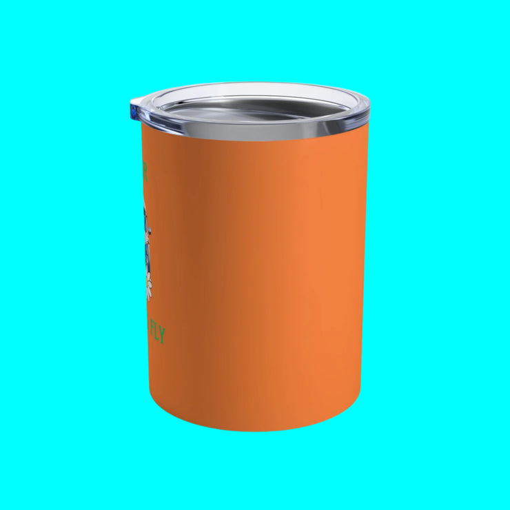 (10 OZ) TRAVEL TUMBLER "LET YOUR FREAK FLAG FLY" DESIGNED FOR VAN LIFE - NickAlly