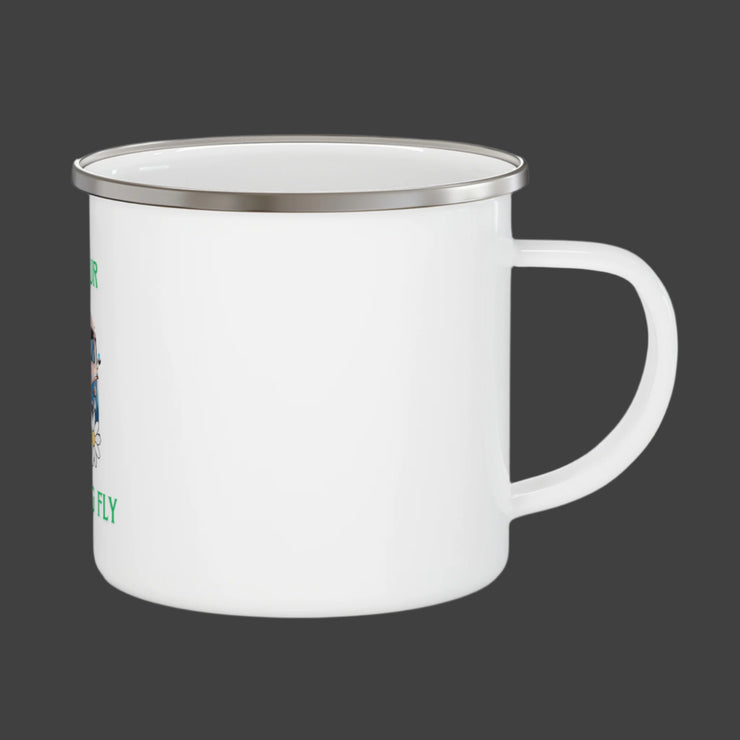 (12 OZ) ENAMEL CAMP MUG "LET YOUR FREAK FLAG FLY" DESIGNED FOR VAN LIFE - NickAlly