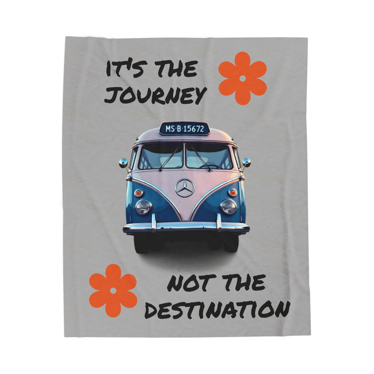 "IT'S THE JOURNEY NOT THE DESTINATION" - VELVETEEN PLUSH BLANKET FOR VAN LIFE - NickAlly