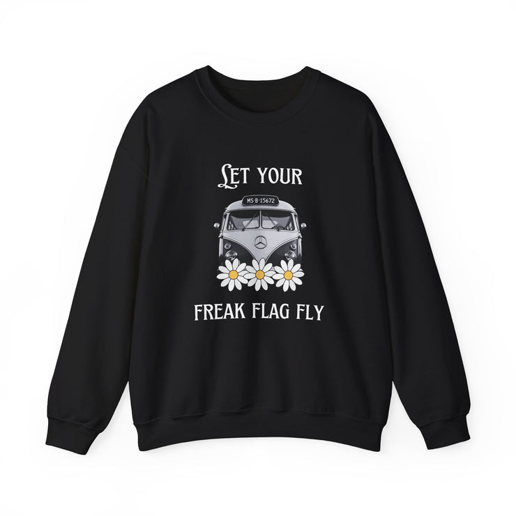 WOMEN'S "LET YOUR FREAK FLAG FLY" CREW NECK SWEATER - FOR VAN LIFE - NickAlly