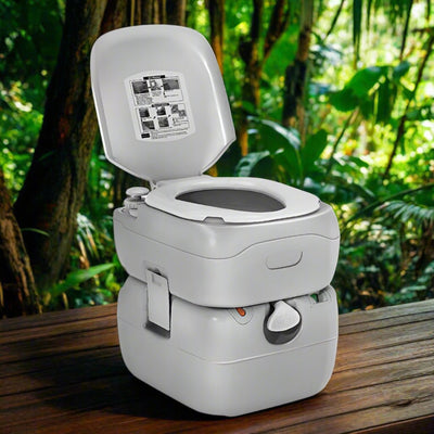 WEISSHORN (22L) PORTABLE CAMPING TOILET WITH FRESH - WATER FLUSHING - NickAlly