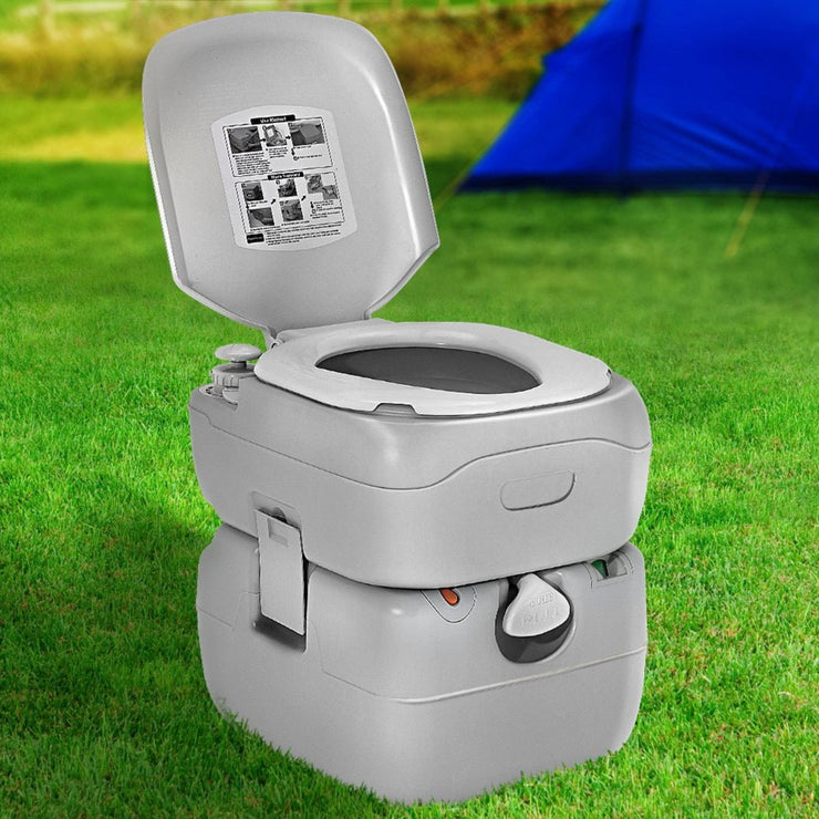 WEISSHORN (22L) PORTABLE CAMPING TOILET WITH FRESH - WATER FLUSHING - NickAlly