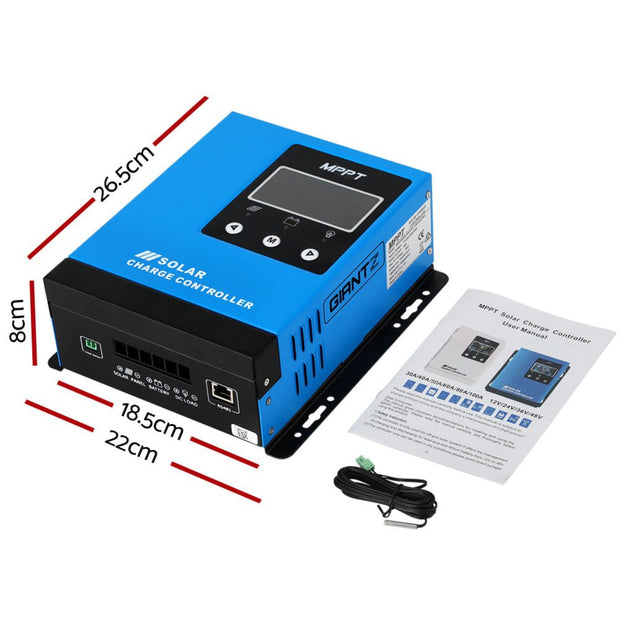 GIANTZ 60A MPPT SOLAR CHARGE CONTROLLER AUTO 12V/24V/36V/48V BATTERY - NickAlly