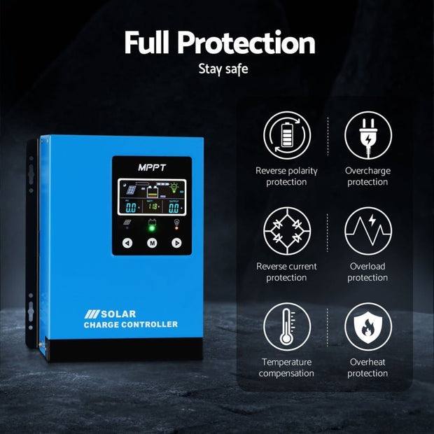 GIANTZ 60A MPPT SOLAR CHARGE CONTROLLER AUTO 12V/24V/36V/48V BATTERY - NickAlly