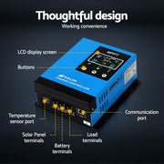 GIANTZ 60A MPPT SOLAR CHARGE CONTROLLER AUTO 12V/24V/36V/48V BATTERY - NickAlly