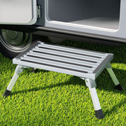 WEISSHORN CARAVAN STEP FOLDING ALUMINIUM STEP STOOL - NickAlly