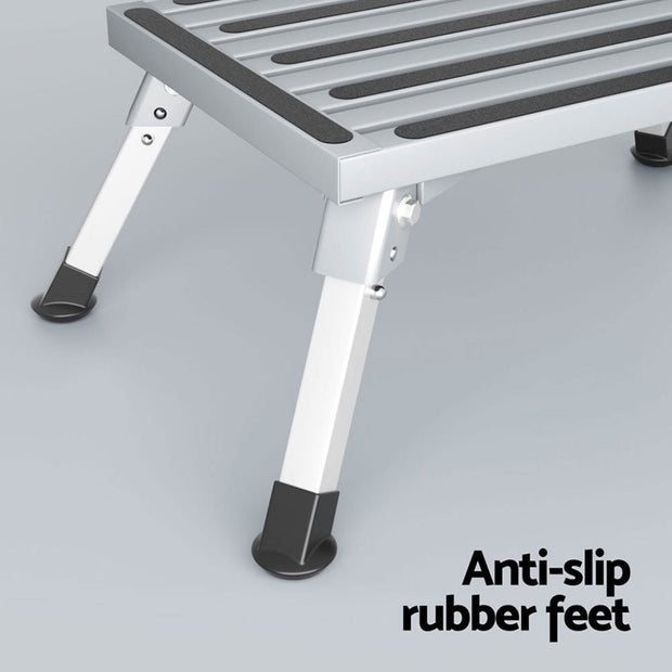 WEISSHORN CARAVAN STEP FOLDING ALUMINIUM STEP STOOL - NickAlly