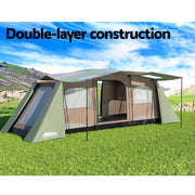 10-PERSON INSTANT CAMPING TENT WITH 3 ROOMS