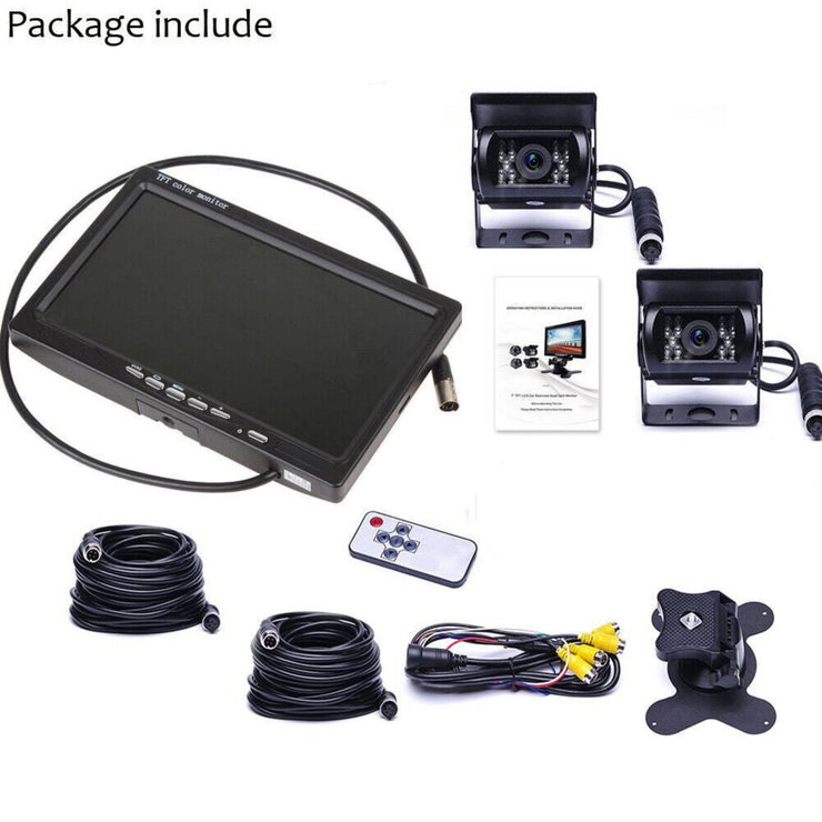 7" WATERPROOF COLOUR MONITOR REVERSING KIT FOR TRUCK OR CARAVAN - NickAlly