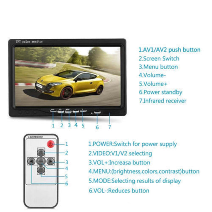 7" WATERPROOF COLOUR MONITOR REVERSING KIT FOR TRUCK OR CARAVAN - NickAlly
