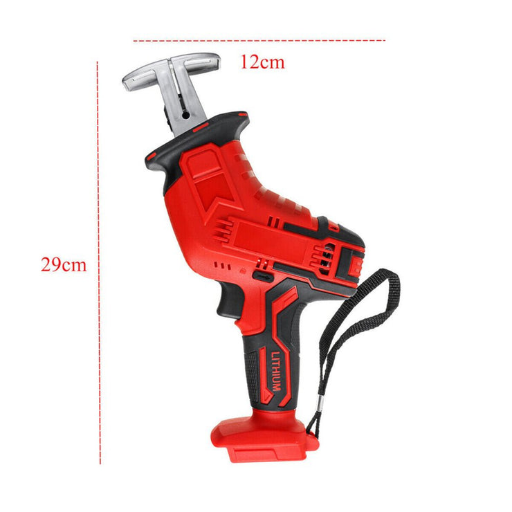 RED CORDLESS ELECTRIC RECIPROCATING HIGH - POWER SAW CUTTER WITH BLADES - NickAlly