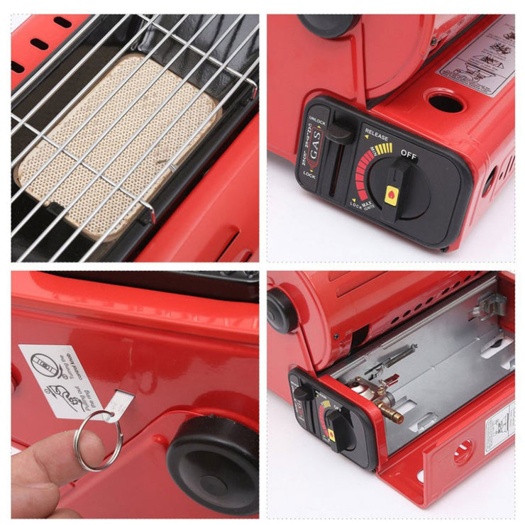 Butane Gas Heater Portable for Camping, Hiking, Outdoor Use Survival Heater Red
