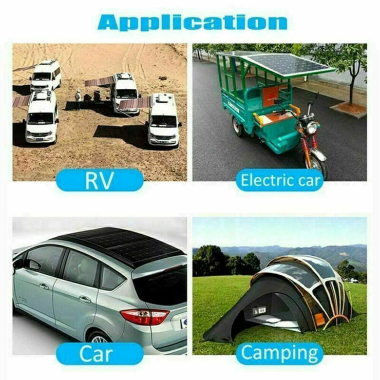 200W 12V SOLAR PANEL KIT WITH REGULATOR FOR CAMPING AND CARAVANS - NickAlly