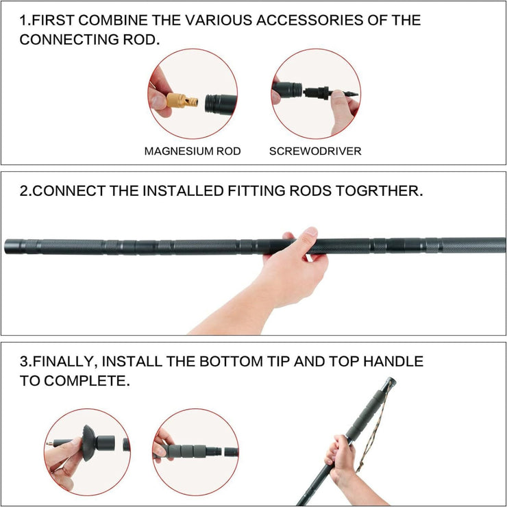 LIGHTWEIGHT MULTI - FUNCTIONAL HIKING TREKKING POLE - NickAlly