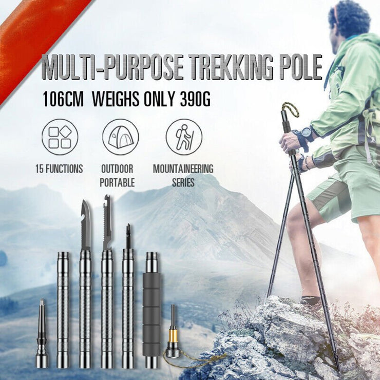 LIGHTWEIGHT MULTI - FUNCTIONAL HIKING TREKKING POLE - NickAlly