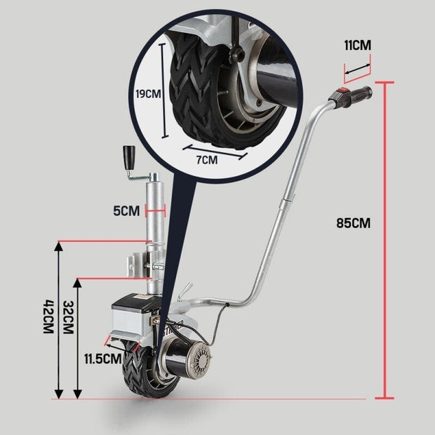 T - REX STRIKER 12V MOTORISED JOCKEY WHEEL FOR CARAVAN/TRAILER/BOAT - NickAlly