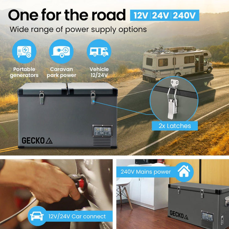 GECKO 75L DUAL - ZONE PORTABLE FRIDGE/FREEZER - NickAlly
