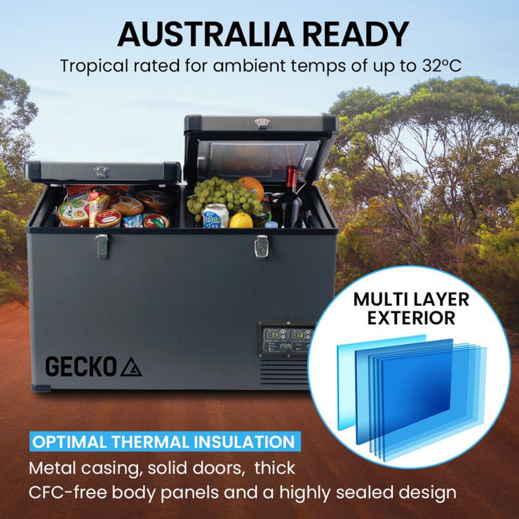GECKO 75L DUAL - ZONE PORTABLE FRIDGE/FREEZER - NickAlly
