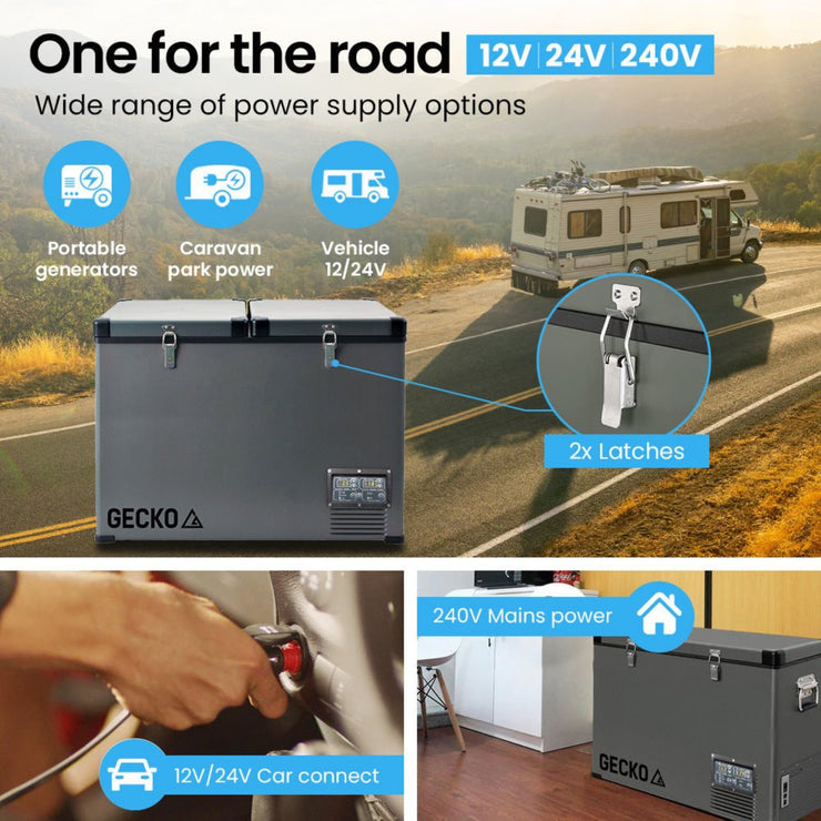 GECKO 92L DUAL - ZONE PORTABLE FRIDGE/FREEZER - NickAlly