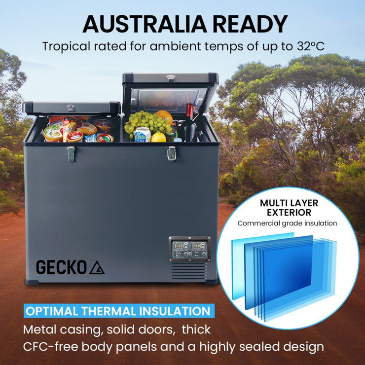 GECKO 92L DUAL - ZONE PORTABLE FRIDGE/FREEZER - NickAlly
