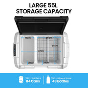 GECKO 55L PORTABLE FRIDGE FREEZER - (12V/24V/240V) - NickAlly