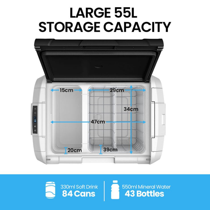 GECKO 55L PORTABLE FRIDGE FREEZER - (12V/24V/240V) - NickAlly