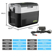 GECKO 55L PORTABLE FRIDGE FREEZER - (12V/24V/240V) - NickAlly