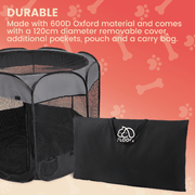 120CM POLYESTER PET PLAYPEN - BY FLOOFI