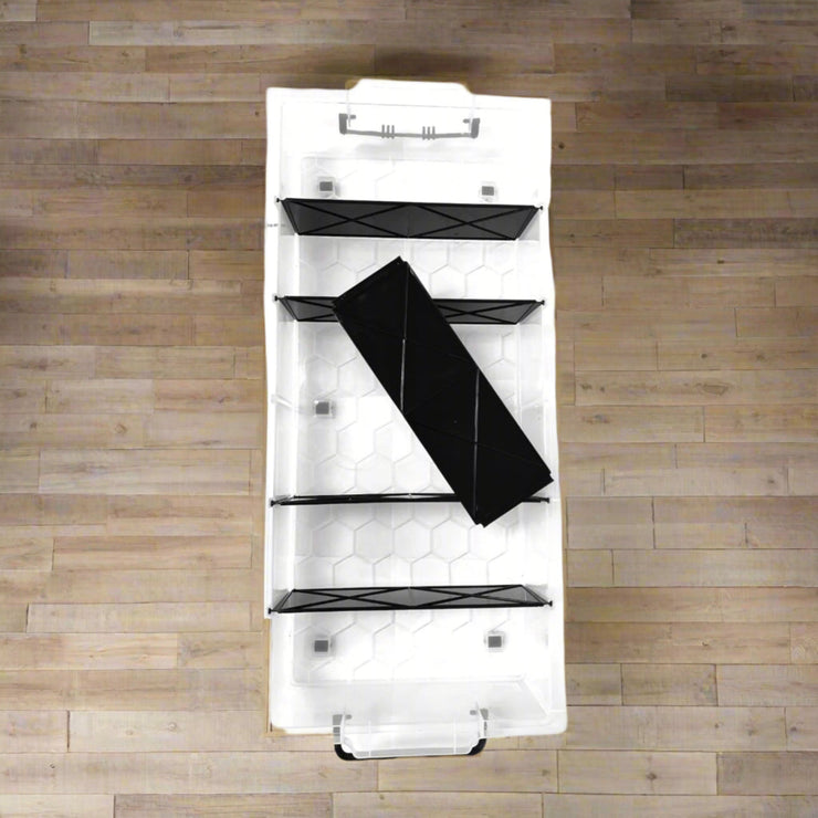 6 COMPARTMENT 27L STORAGE CONTAINERS ON WHEELS FOR UNDER THE BED - NickAlly