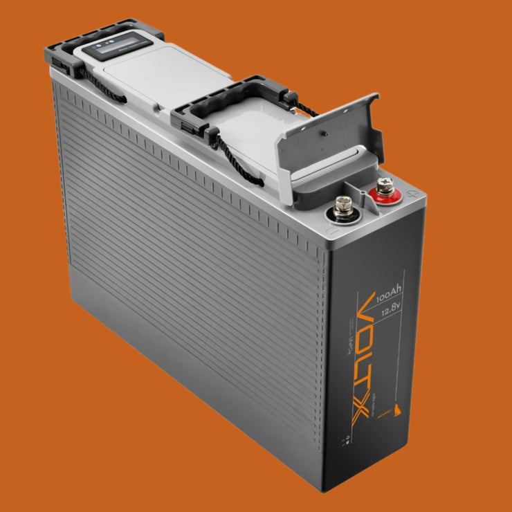 VOLTX (12V) 100AH SLIM - PLUS LITHIUM BATTERY WITH A BUILT IN (BMS) - LIFEPO4 - NickAlly