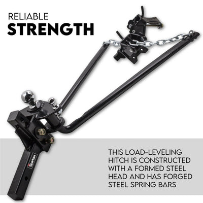 HEAVY - DUTY CARAVAN WEIGHT DISTRIBUTION HITCH ANTI SWAY BARS - 800LBS - NickAlly