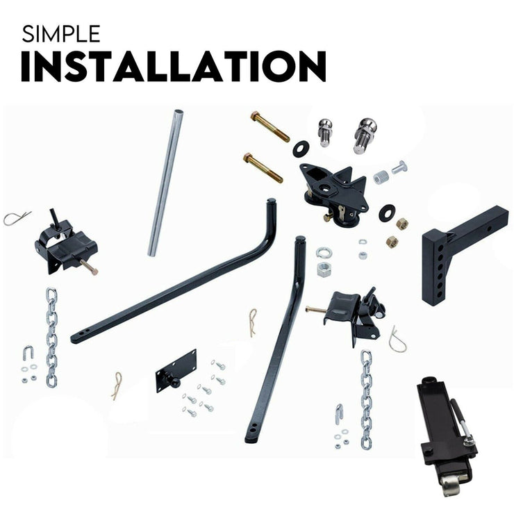 HEAVY - DUTY CARAVAN WEIGHT DISTRIBUTION HITCH ANTI SWAY BARS - 800LBS - NickAlly