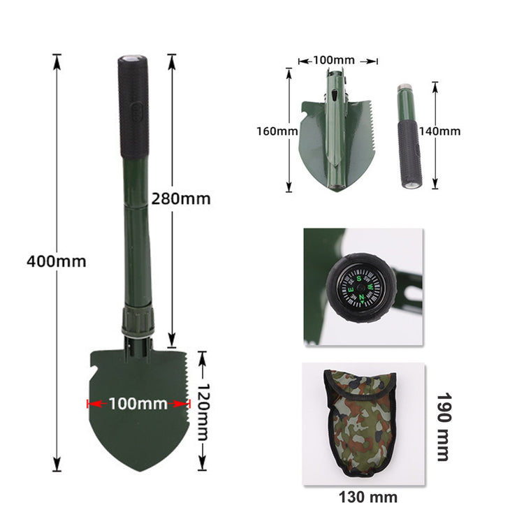 COMPACT MULTI - FUNCTIONAL FOLDING CAMPING SHOVEL - NickAlly