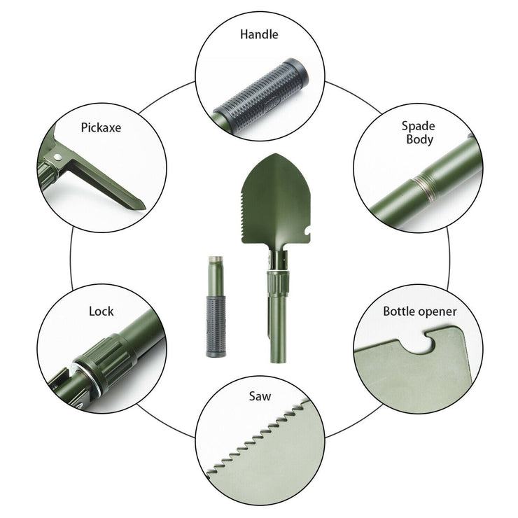 COMPACT MULTI - FUNCTIONAL FOLDING CAMPING SHOVEL - NickAlly