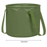 13L PORTABLE FOLDING GREEN STORAGE BUCKET