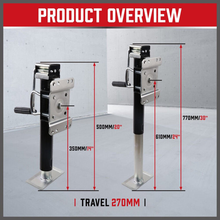 HEAVY - DUTY TRAILER OR CARAVAN JACK LEG STAND 2267KG/5000LBS SIDE HANDLE - NickAlly