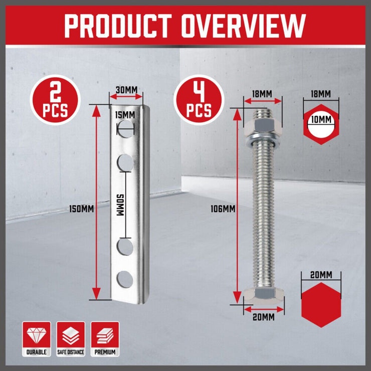 HEAVY - DUTY TRAILER OR CARAVAN JACK LEG STAND 2267KG/5000LBS SIDE HANDLE - NickAlly