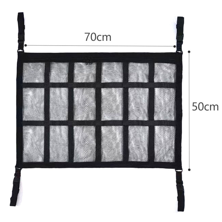 DURABLE & STURDY UNIVERSAL CAR ROOF TOP STORAGE MESH POCKET POUCH (70x50CM) - NickAlly