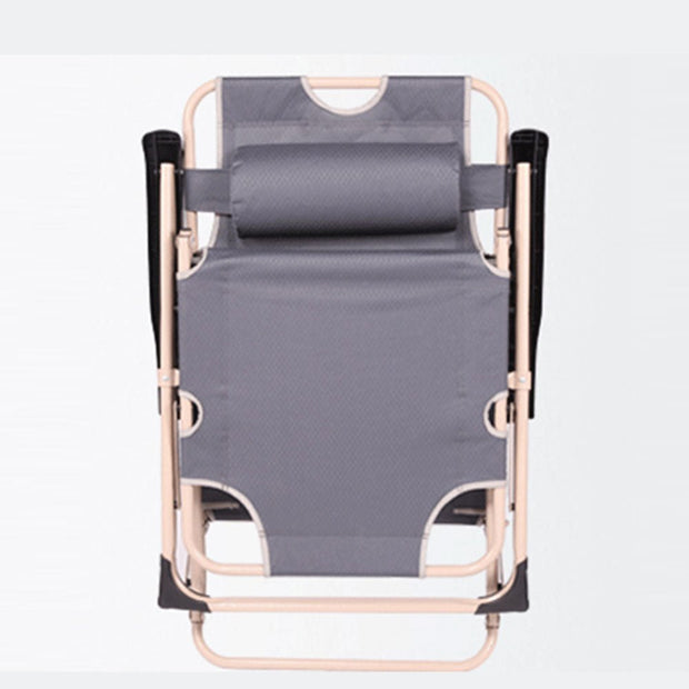 RECLINING OUTDOOR DECK LOUNGE CHAIR GREY - NickAlly