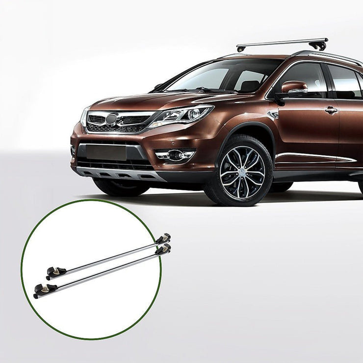 (X1) PAIR OF 1350MM UNIVERSAL ALUMINIUM CAR TOP ROOF RACK CROSS BARS - NickAlly