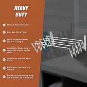 EXPANDER ALUMINIUM ALLOY PULL - OUT CLOTHES LINE/AIRER FOR VAN LIFE - NickAlly