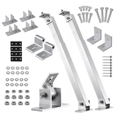 Adjustable Solar Panel Tilt Mount Brackets Kit Ground Roof Boat Mounting System - NickAlly