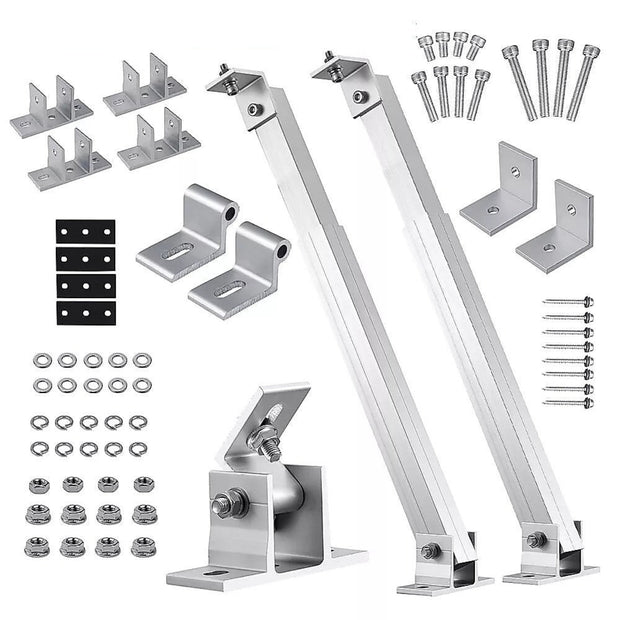 Adjustable Solar Panel Tilt Mount Brackets Kit Ground Roof Boat Mounting System - NickAlly