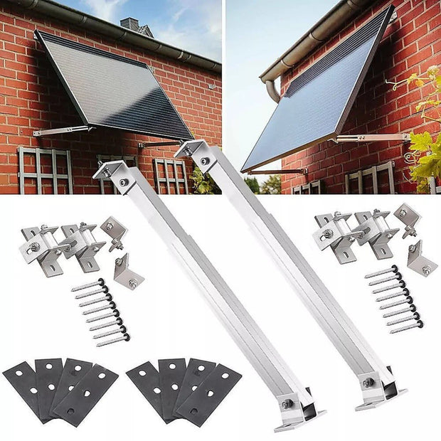 Adjustable Solar Panel Tilt Mount Brackets Kit Ground Roof Boat Mounting System - NickAlly