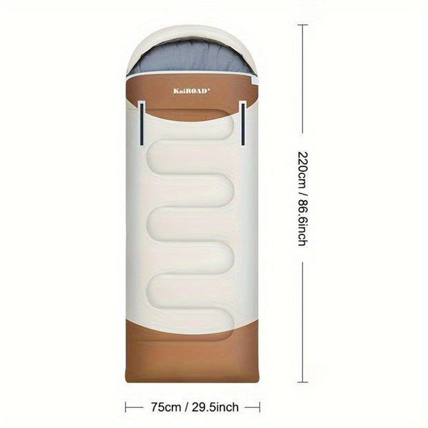 KAIROAD EXTRA WIDE WATERPROOF MUMMY SLEEPING BAG & FREE ACCESSORIES - NickAlly
