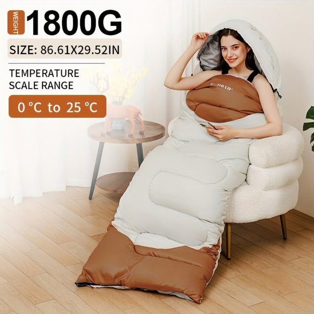 KAIROAD EXTRA WIDE WATERPROOF MUMMY SLEEPING BAG & FREE ACCESSORIES - NickAlly